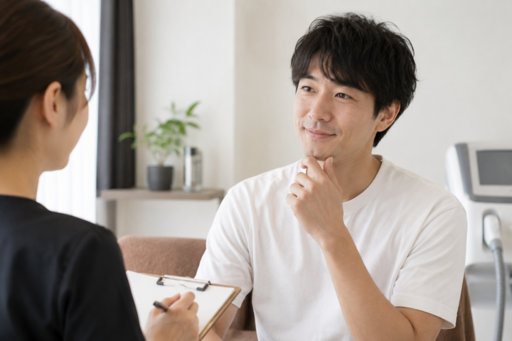 【メンズ脱毛】健康診断をきっかけに胸毛脱毛を始めたお客様の画像